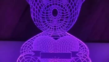 Мишка сердце 3d иллюзионная лампа Мишка сердце 3d иллюзионная лампа