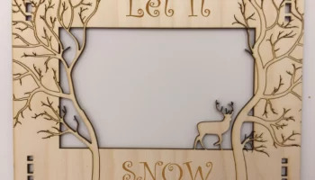 Рождественский снег олень декор фоторамка 4×6 Рождественский снег олень декор фоторамка 4×6