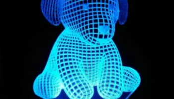 Щенок собаки 3d иллюзионная лампа Щенок собаки 3d иллюзионная лампа