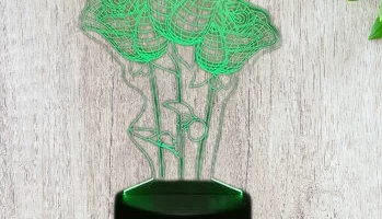 Цветок розы 3d иллюзионная лампа Цветок розы 3d иллюзионная лампа