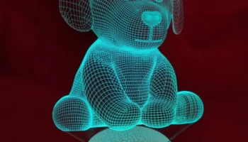 Щенок собаки 3d лампа Щенок собаки 3d лампа
