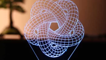 акриловая лампа со спиралью 3d torus акриловая лампа со спиралью 3d torus